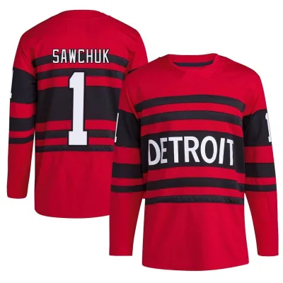 Men's Terry Sawchuk Detroit Red Wings Reverse Retro 2.0 Jersey - Red Authentic