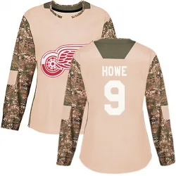 Women's Gordie Howe Detroit Red Wings Veterans Day Practice Jersey - Camo Authentic