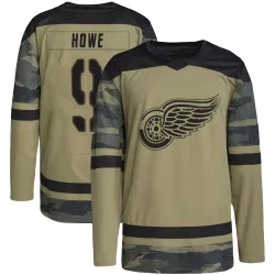 Youth Gordie Howe Detroit Red Wings Military Appreciation Practice Jersey - Camo Authentic