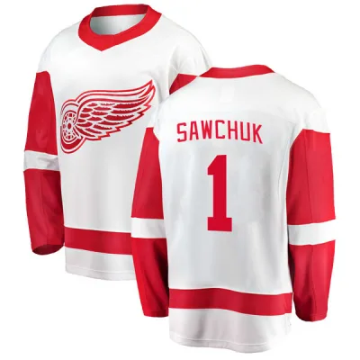 Youth Terry Sawchuk Detroit Red Wings Away Jersey - White Breakaway